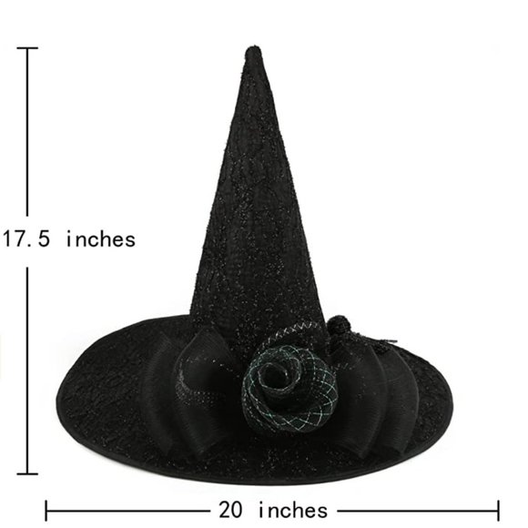 Sdsaena Deluxe High Halloween Witch Hat - Black - Picture 11 of 11